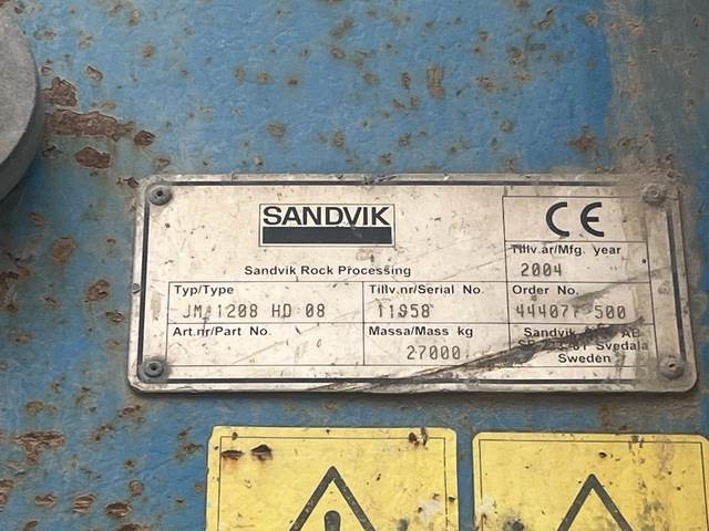 Sandvik JM1208 - Čelisťový drtič: obrázek 5 Sandvik JM1208 - Čelisťový drtič: obrázek 5