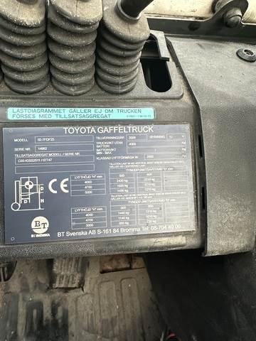Toyota 02-7FDF25 - Dieselový vysokozdvižný vozík: obrázek 5 Toyota 02-7FDF25 - Dieselový vysokozdvižný vozík: obrázek 5