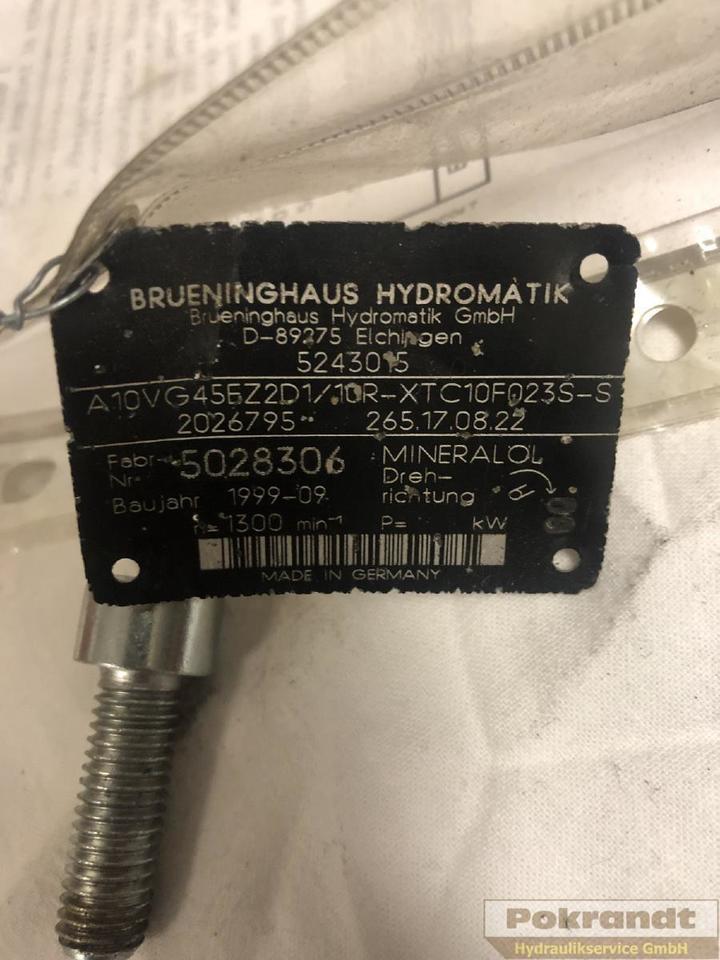 Rexroth Bosch A10VG45EZD1 10R XTC10F023S-S - Hydraulické čerpadlo: obrázek 2 Rexroth Bosch A10VG45EZD1 10R XTC10F023S-S - Hydraulické čerpadlo: obrázek 2