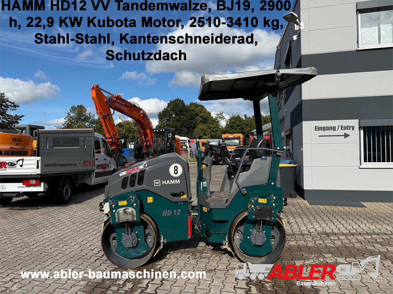 Hamm HD12 VV Tandemwalze mit Dach - Silniční válec: obrázek 1 Hamm HD12 VV Tandemwalze mit Dach - Silniční válec: obrázek 1