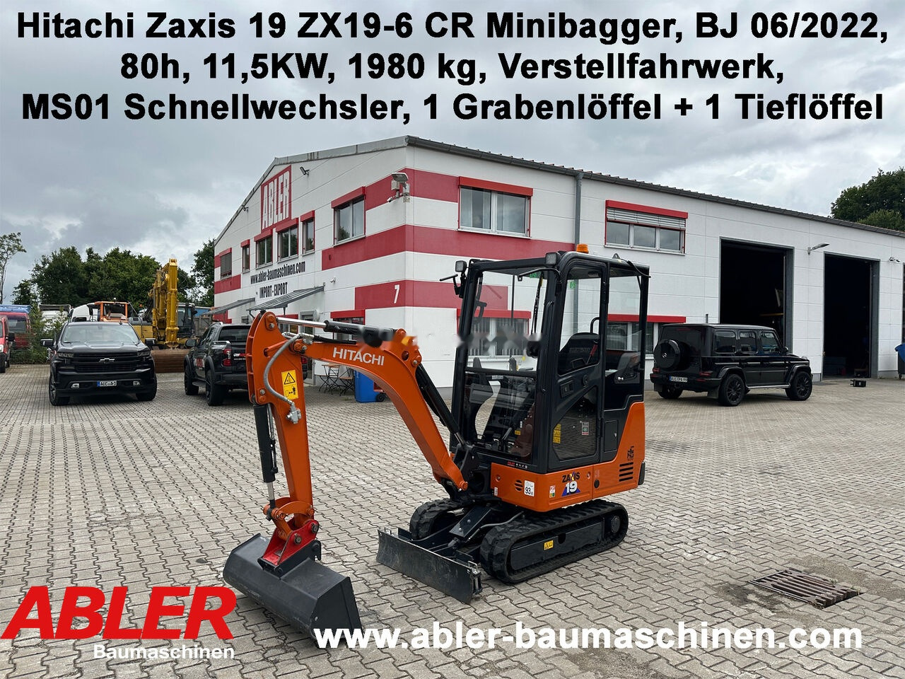 Mini rýpadlo Hitachi ZX19-6CR Zaxis 19 MS01 80h!: obrázek 1