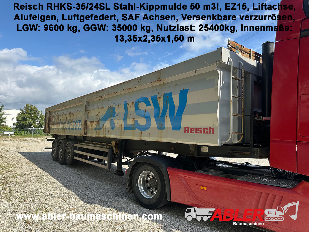 Reisch RHKS-35/24SL Stahl Kippmulde 50 m3 Metallschrott - Sklápěcí návěs: obrázek 1 Reisch RHKS-35/24SL Stahl Kippmulde 50 m3 Metallschrott - Sklápěcí návěs: obrázek 1