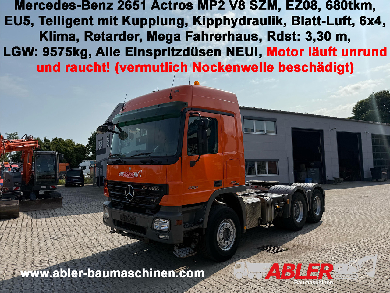 Mercedes-Benz 2651 Actros MP2 V8 SZM Telligent Retarder - Tahač: obrázek 1 Mercedes-Benz 2651 Actros MP2 V8 SZM Telligent Retarder - Tahač: obrázek 1