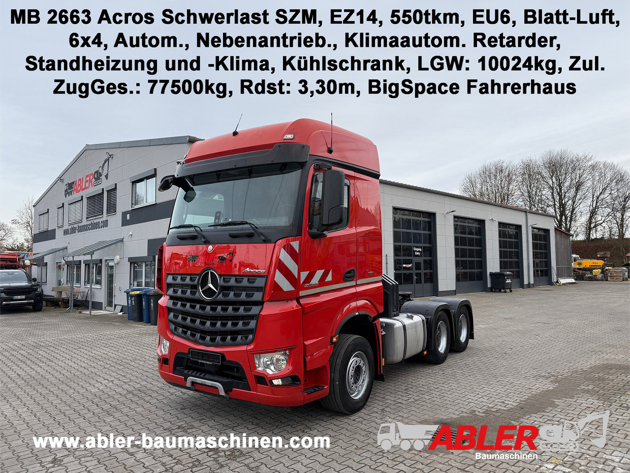 Mercedes-Benz 2663 Arocs Schwerlast SZM VOLL - Tahač: obrázek 1 Mercedes-Benz 2663 Arocs Schwerlast SZM VOLL - Tahač: obrázek 1