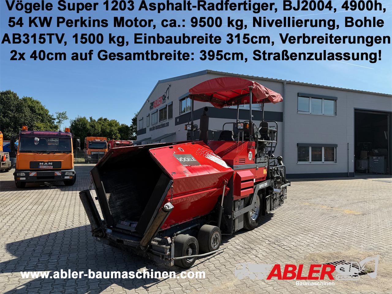 Vögele Super 1203 Asphalt-Radfertiger - Finišér: obrázek 1 Vögele Super 1203 Asphalt-Radfertiger - Finišér: obrázek 1