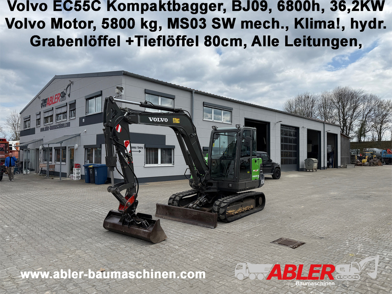 Volvo EC55C Kompaktbagger MS03 Klima - Rýpadlo: obrázek 1 Volvo EC55C Kompaktbagger MS03 Klima - Rýpadlo: obrázek 1
