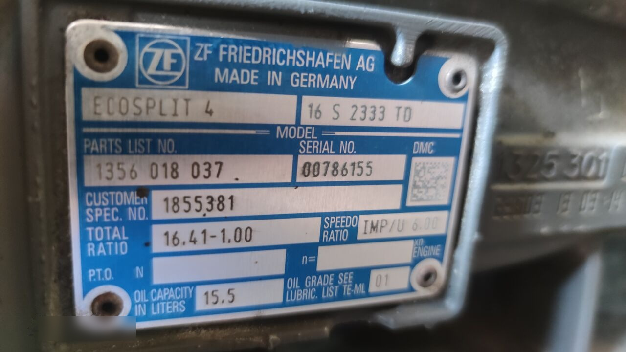ZF 16S2333   DAF XF 106 truck - Převodovka pro Nákladní auto: obrázek 2 ZF 16S2333   DAF XF 106 truck - Převodovka pro Nákladní auto: obrázek 2