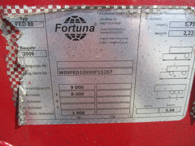 Fortuna FED 80 mit Hydr. Heckklappe - Zemědělský sklápěcí přívěs: obrázek 4 Fortuna FED 80 mit Hydr. Heckklappe - Zemědělský sklápěcí přívěs: obrázek 4