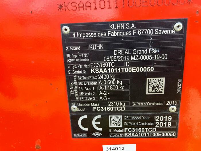Kuhn FC 3160 TCD - Žací stroj: obrázek 5 Kuhn FC 3160 TCD - Žací stroj: obrázek 5
