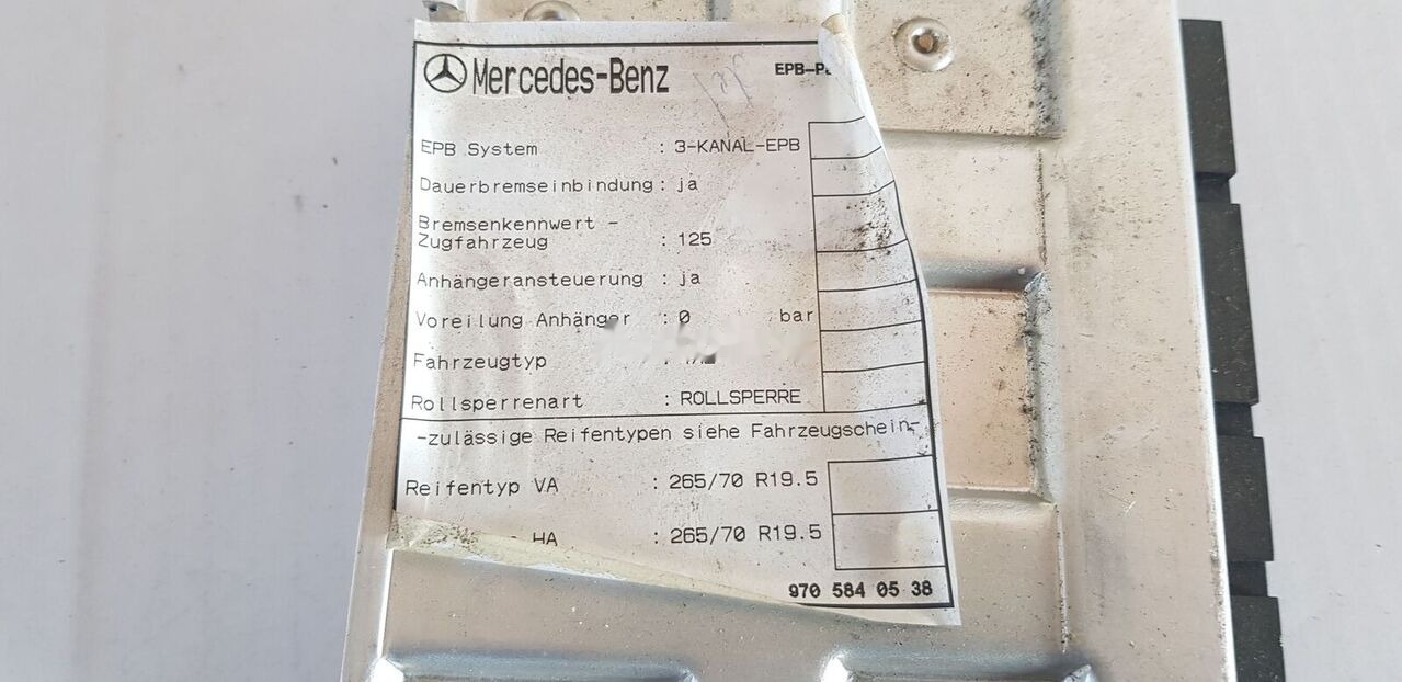 WABCO ACTROS EPB 4S \ 4M Mercedes-Benz ACTROS - Řídicí blok pro Nákladní auto: obrázek 3 WABCO ACTROS EPB 4S \ 4M Mercedes-Benz ACTROS - Řídicí blok pro Nákladní auto: obrázek 3