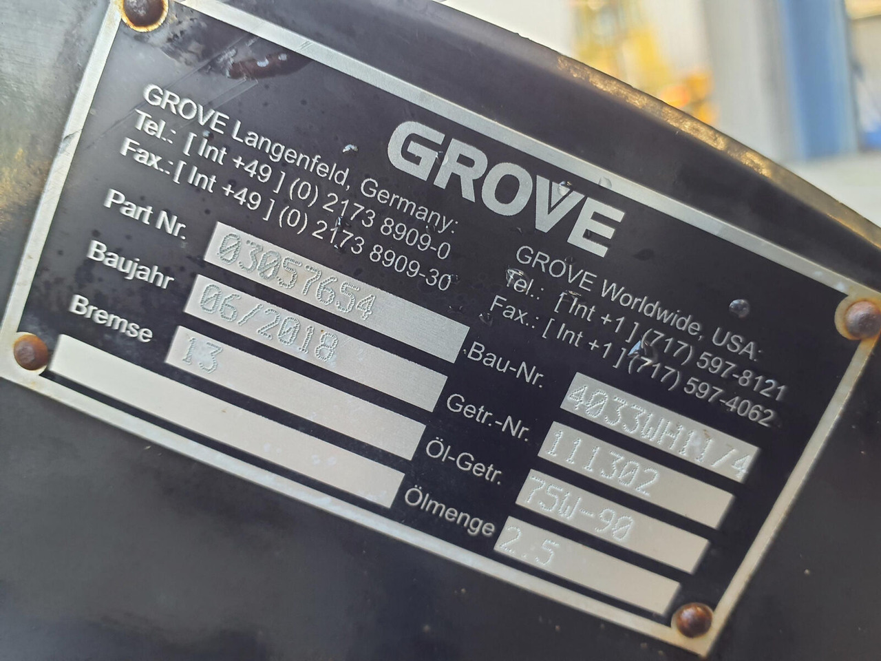 Grove GMK 4090 Main hoist - Naviják pro Jeřáb: obrázek 5 Grove GMK 4090 Main hoist - Naviják pro Jeřáb: obrázek 5