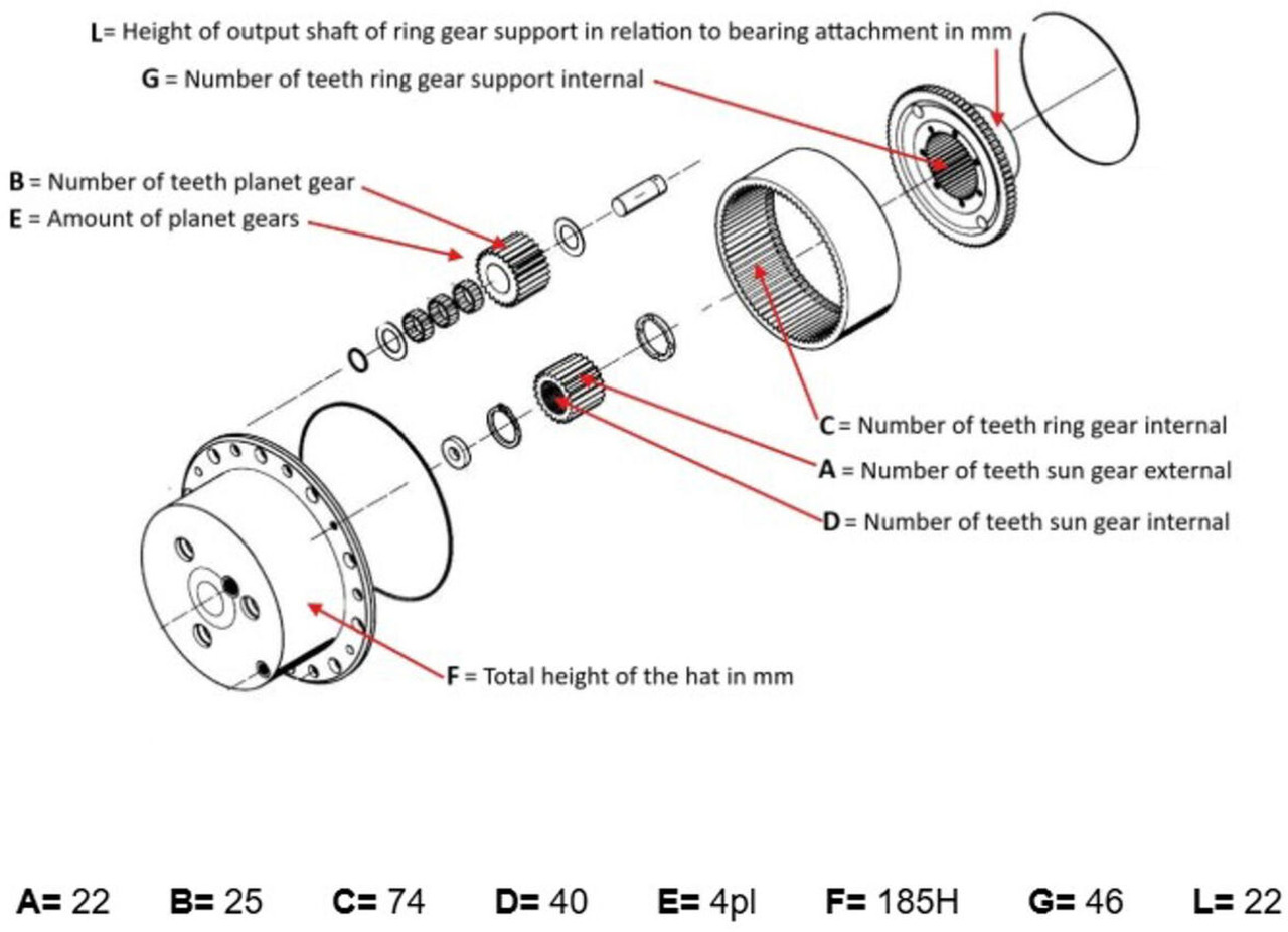 Koncový převod pro Autojeřáb Krupp KMK 8350 planetary gear 22-25-74-40-4pl-H185-46: obrázek 7 Koncový převod pro Autojeřáb Krupp KMK 8350 planetary gear 22-25-74-40-4pl-H185-46: obrázek 7