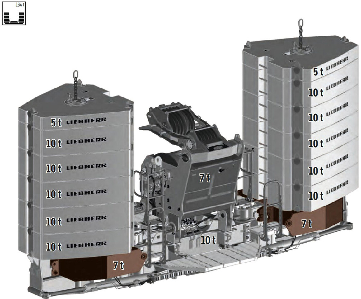 Protizávaží pro Autojeřáb Liebherr LTM /LR counterweight 10T: obrázek 9