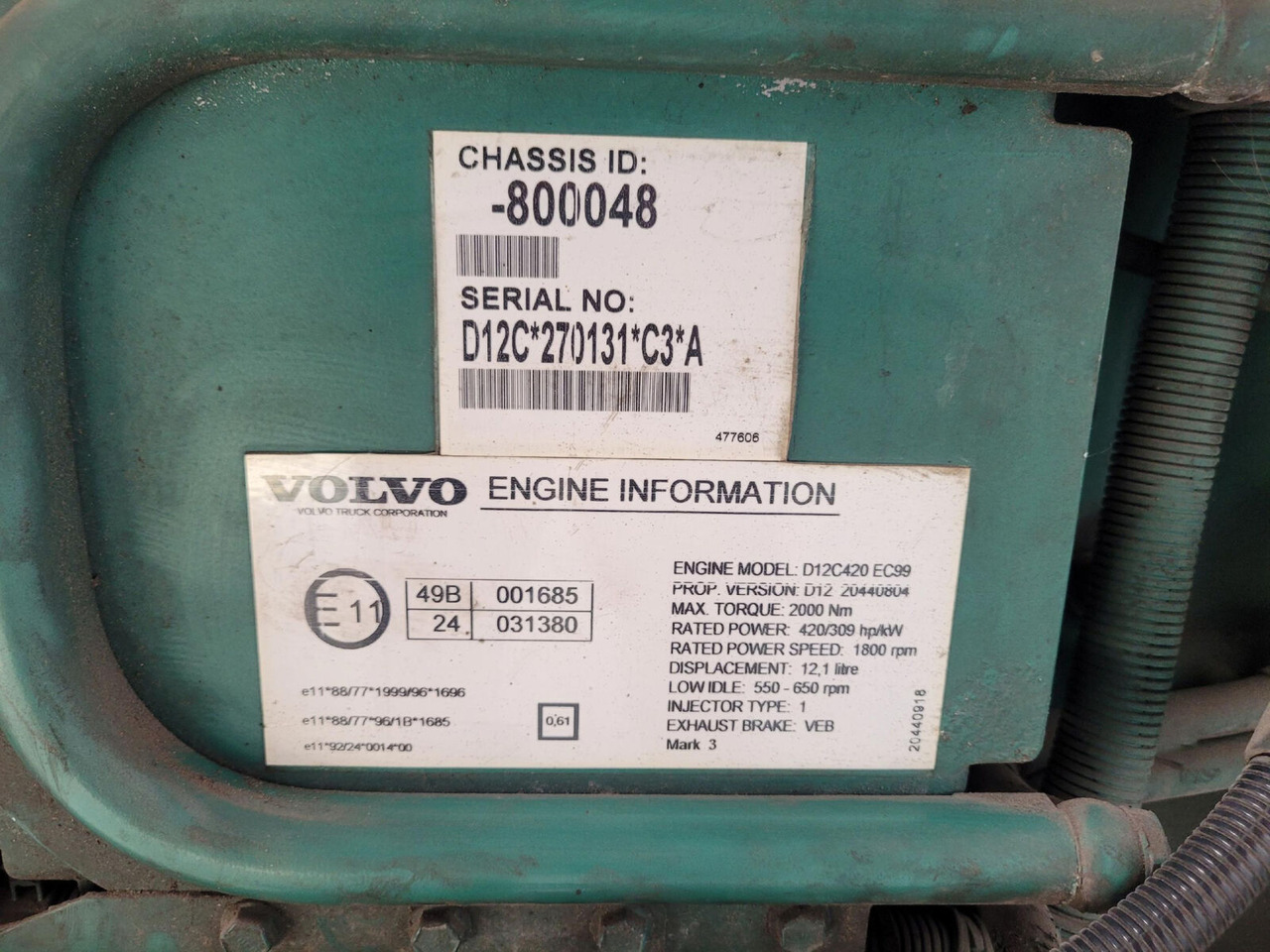 Volvo Volvo D12 - Motor pro Autojeřáb: obrázek 5 Volvo Volvo D12 - Motor pro Autojeřáb: obrázek 5