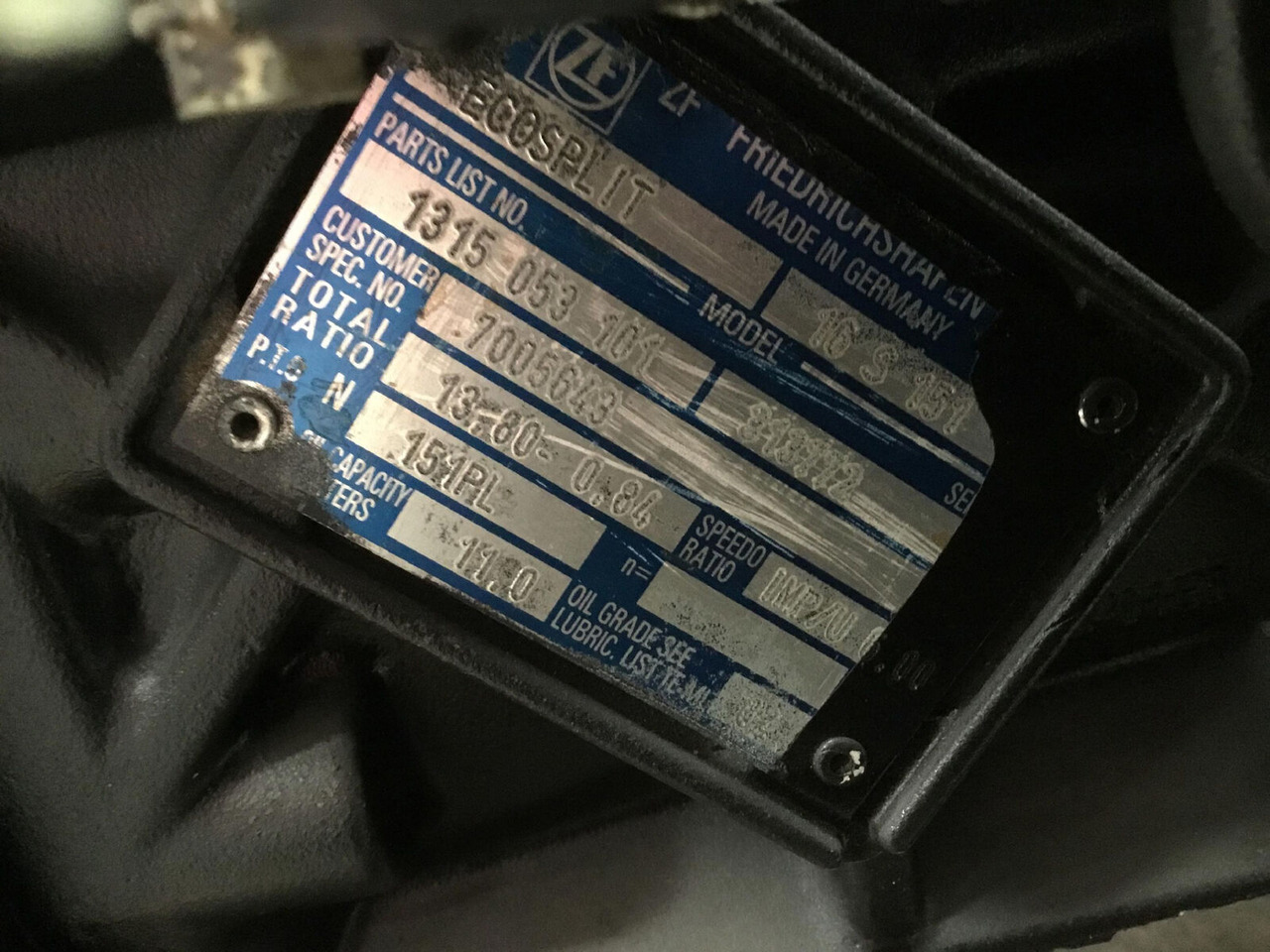 ZF ATF 60-4 gearbox EcoSplit 16-S-151 - Převodovka pro Autojeřáb: obrázek 5 ZF ATF 60-4 gearbox EcoSplit 16-S-151 - Převodovka pro Autojeřáb: obrázek 5