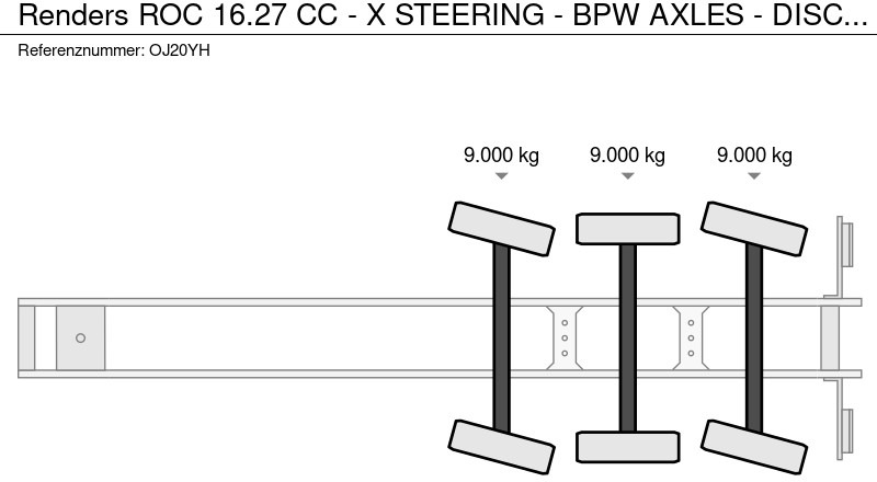 Kontejnerovy návěs/ Výměnná nástavba Renders ROC 16.27 CC - X STEERING - BPW AXLES - DISC BRAKES -: obrázek 6