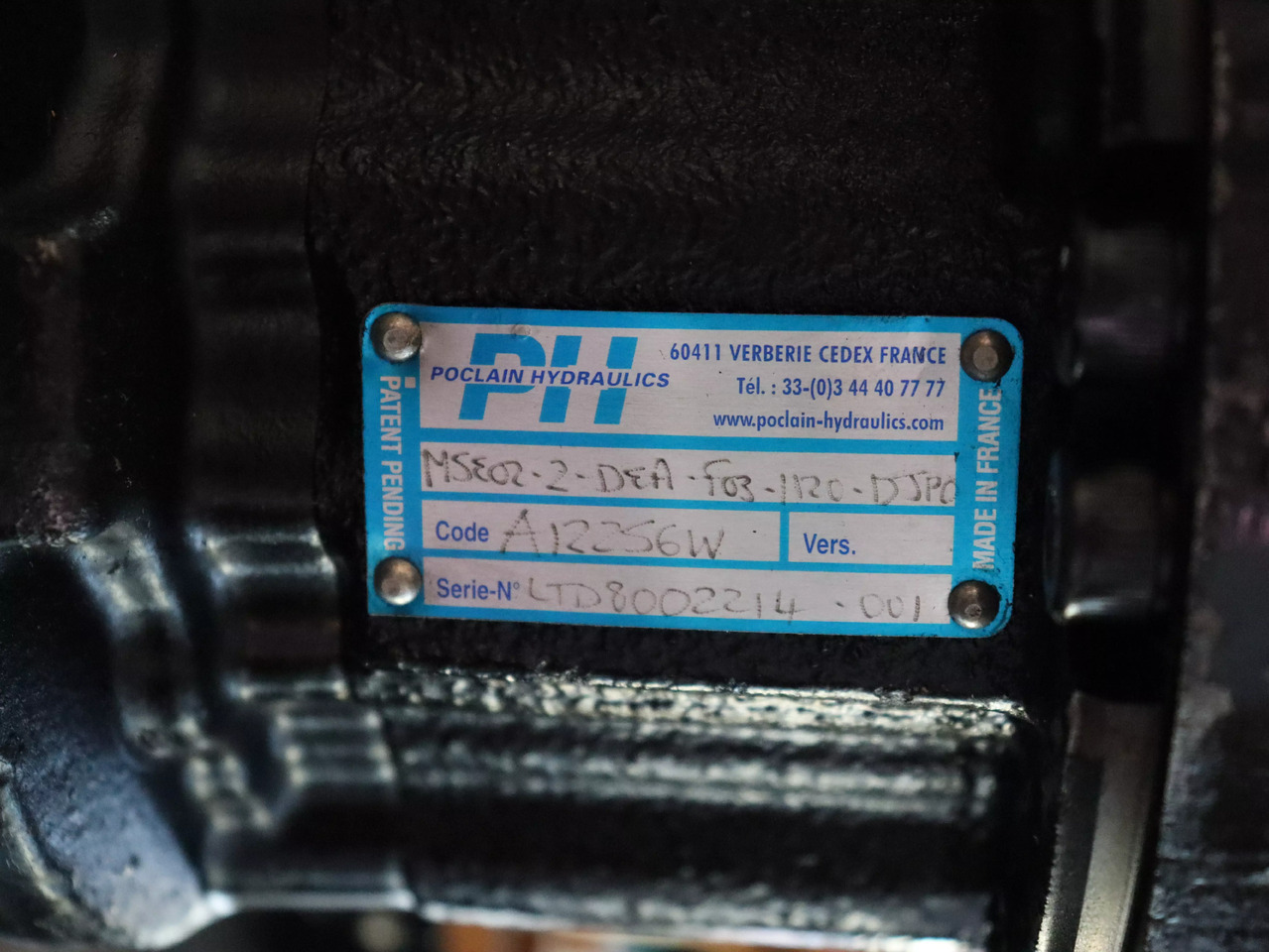 POCLAIN MSE02-2-DEA-F03-1120-DJP0 - Hydraulický motor pro Stavební technika: obrázek 2 POCLAIN MSE02-2-DEA-F03-1120-DJP0 - Hydraulický motor pro Stavební technika: obrázek 2