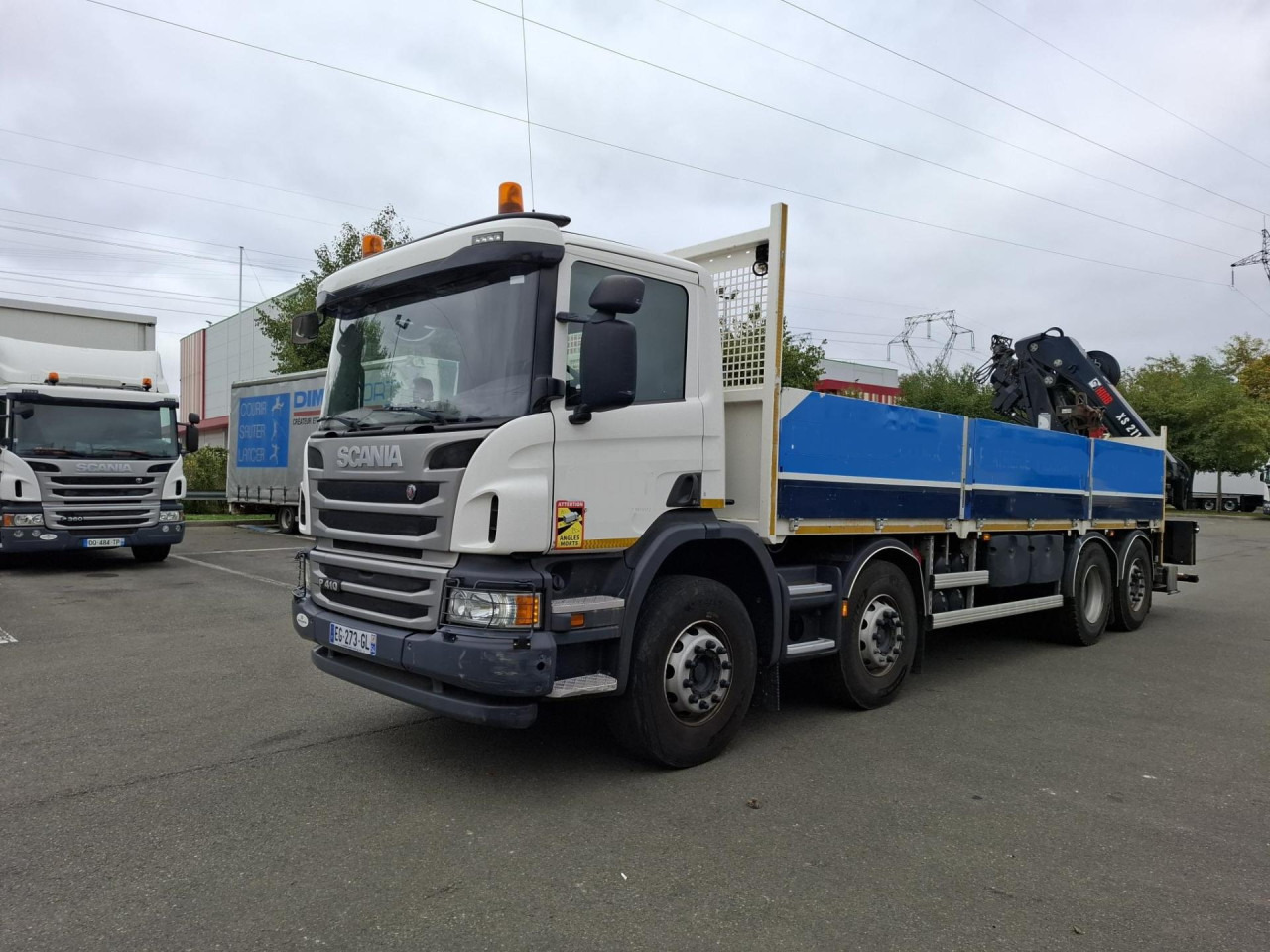 SCANIA SCANIA P41 8/2*6 Plat +Grue 21TM - Podvozek s kabinou: obrázek 1 SCANIA SCANIA P41 8/2*6 Plat +Grue 21TM - Podvozek s kabinou: obrázek 1