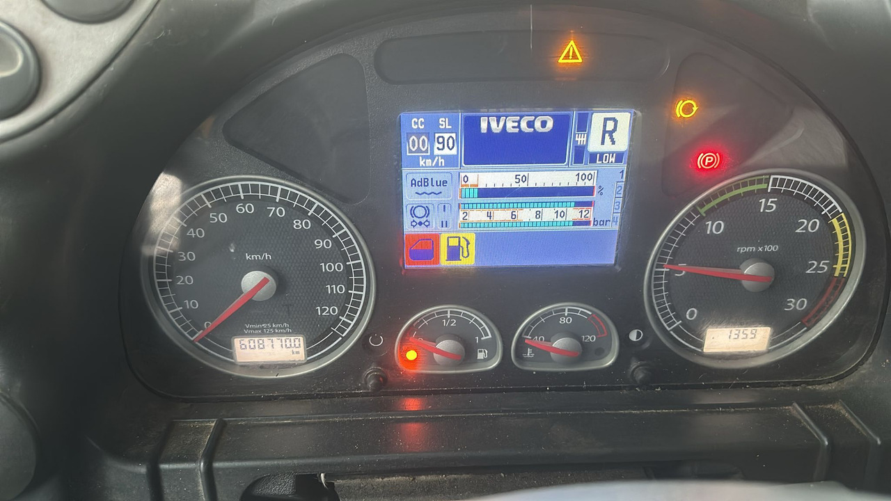 Hákový nosič kontejnerů, Auto s hydraulickou rukou IVECO STRALIS 420 truck open box with TEREX loading crane 290.2E-A3: obrázek 15