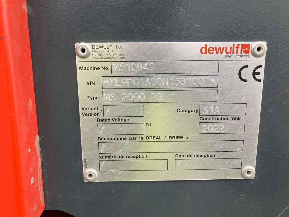 Dewulf Dewulf, MS 2000 RS, 2 Row, Trailed, Belt, Potato Planter - Kombajn: obrázek 5 Dewulf Dewulf, MS 2000 RS, 2 Row, Trailed, Belt, Potato Planter - Kombajn: obrázek 5