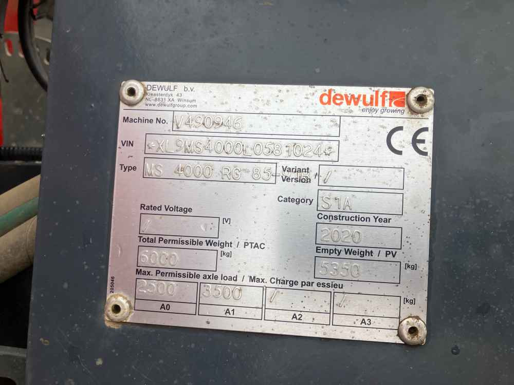 Dewulf Dewulf, MS4000, 4 Row, Trailed, Belt, Potato Planter - Kombajn: obrázek 2 Dewulf Dewulf, MS4000, 4 Row, Trailed, Belt, Potato Planter - Kombajn: obrázek 2