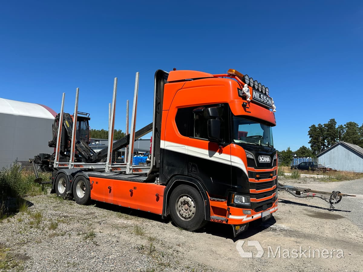 Timmerbil Scania R650B 6X4 NB + Släp - Lesovůz, Auto s hydraulickou rukou: obrázek 1 Timmerbil Scania R650B 6X4 NB + Släp - Lesovůz, Auto s hydraulickou rukou: obrázek 1