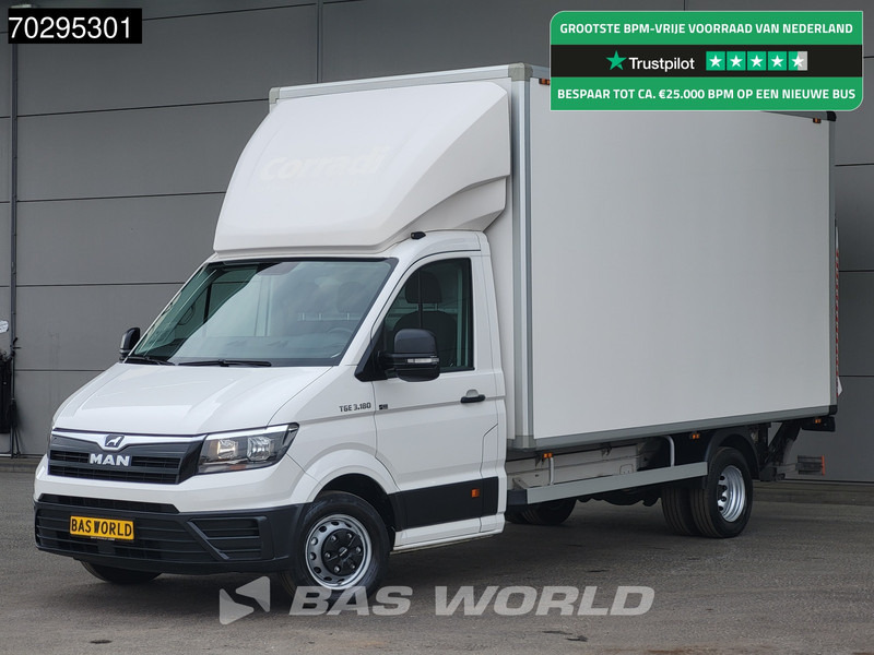 MAN TGE 3.180 Automaat Laadklep 3.5t trekhaak Dubbellucht Lat om Lat Zijdeur Navi Bakwagen Meubelbak Koffer Airco Trekhaak Cruise control - Dodávka skřín: obrázek 1 MAN TGE 3.180 Automaat Laadklep 3.5t trekhaak Dubbellucht Lat om Lat Zijdeur Navi Bakwagen Meubelbak Koffer Airco Trekhaak Cruise control - Dodávka skřín: obrázek 1