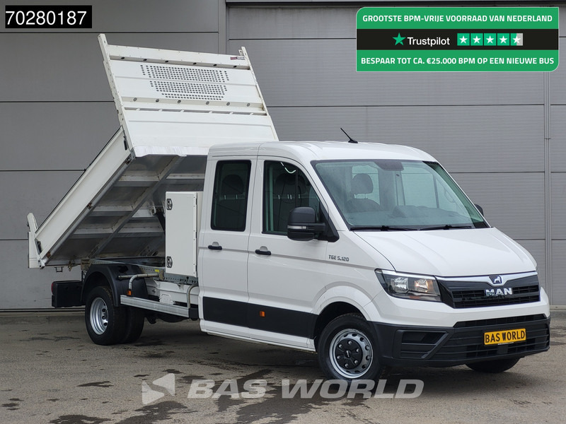 MAN TGE 5.120 Kipper met Kist Dubbel Cabine Dubbellucht 3,5t Trekhaak Navi Airco Cruise Euro6 Tipper Kipper Benne Airco Dubbel cabine Trekhaak - Dodávka sklápěč: obrázek 1 MAN TGE 5.120 Kipper met Kist Dubbel Cabine Dubbellucht 3,5t Trekhaak Navi Airco Cruise Euro6 Tipper Kipper Benne Airco Dubbel cabine Trekhaak - Dodávka sklápěč: obrázek 1