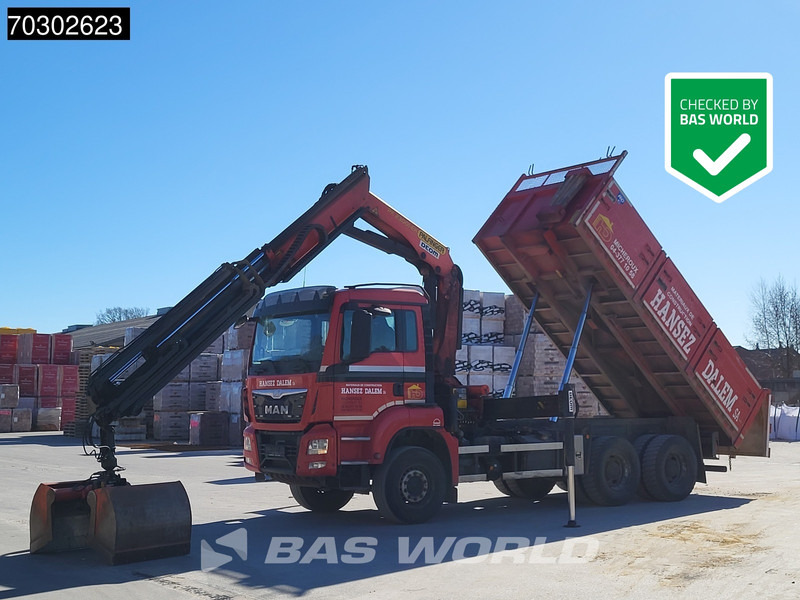 MAN TGS 33.440 6X4 Palfinger PK23001-EH Kran Crane Big-Axle 13m3 tipper Euro 6 - Sklápěč, Auto s hydraulickou rukou: obrázek 1 MAN TGS 33.440 6X4 Palfinger PK23001-EH Kran Crane Big-Axle 13m3 tipper Euro 6 - Sklápěč, Auto s hydraulickou rukou: obrázek 1