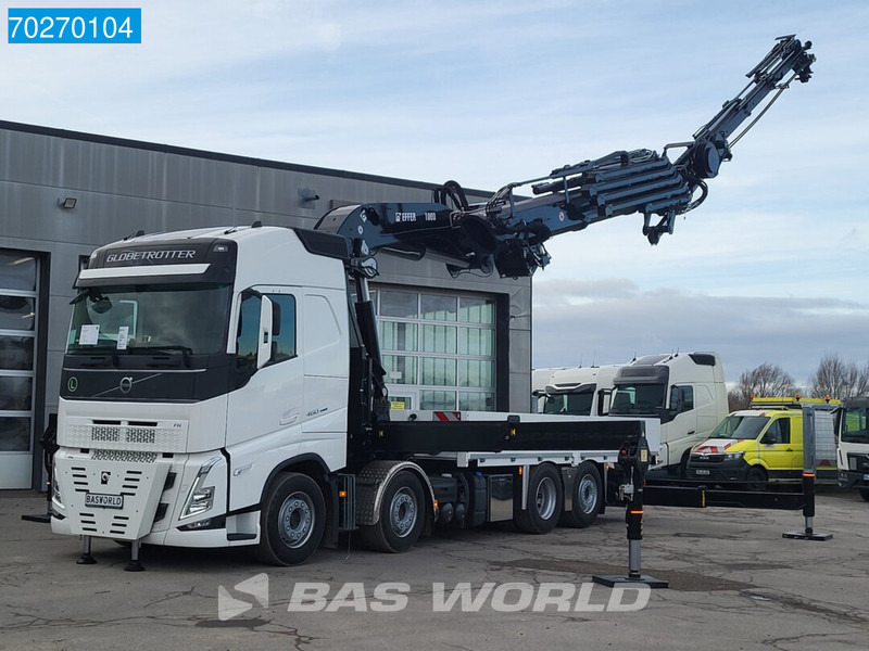 Nový Nákladní automobil valníkový/ Plošinový, Auto s hydraulickou rukou Volvo FH 460 8X2 Effer 1000 9S + 6S Kran + Fly-Jib Liftachse VEB+ Euro 6: obrázek 10