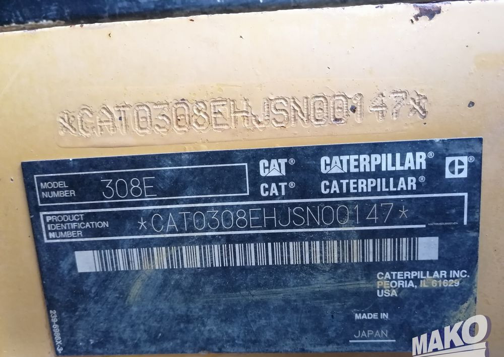 Pásové rýpadlo Caterpillar 308 E SR: obrázek 18