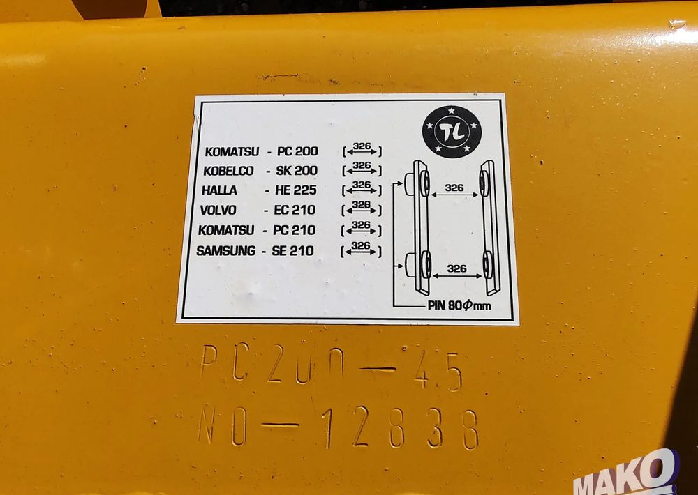 Nový Příslušenství pro Stavební technika Nowa łyżka TL 115cm do koparki Miller fi 80: obrázek 7