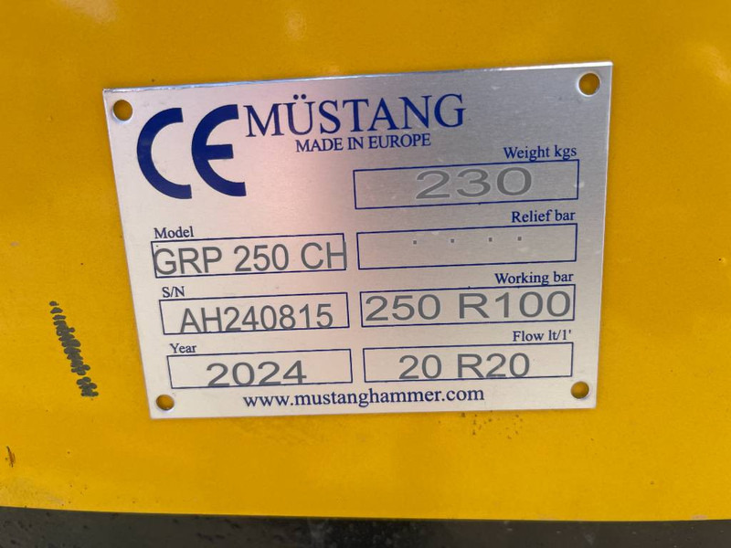 Mustang GRP 250 CH 2024 Unused - Drapák pro Stavební technika: obrázek 5 Mustang GRP 250 CH 2024 Unused - Drapák pro Stavební technika: obrázek 5