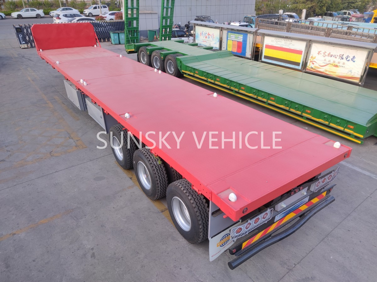 SUNSKY Flatbed Trailer with henred type axles and suspension - Návěs valník/ Plato: obrázek 2 SUNSKY Flatbed Trailer with henred type axles and suspension - Návěs valník/ Plato: obrázek 2