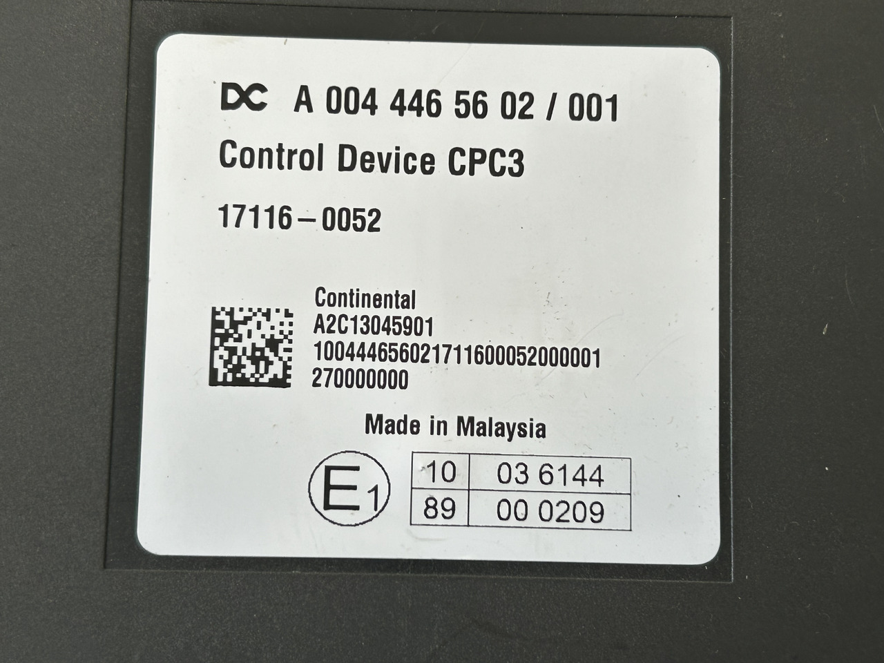 MERCEDES ACTROS MP4 CPC3 - Řídicí blok: obrázek 3 MERCEDES ACTROS MP4 CPC3 - Řídicí blok: obrázek 3