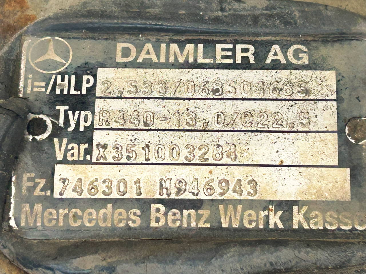 MERCEDES-BENZ DIFFERENTIAL WITH THROTTLE ACTROS MP4 R440-13 2,533 - Zadní náprava pro Nákladní auto: obrázek 5 MERCEDES-BENZ DIFFERENTIAL WITH THROTTLE ACTROS MP4 R440-13 2,533 - Zadní náprava pro Nákladní auto: obrázek 5