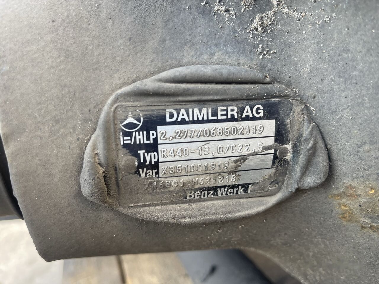 Mercedes-Benz R440-13 2.277   Mercedes-Benz MP4 truck - Zadní náprava pro Nákladní auto: obrázek 5 Mercedes-Benz R440-13 2.277   Mercedes-Benz MP4 truck - Zadní náprava pro Nákladní auto: obrázek 5