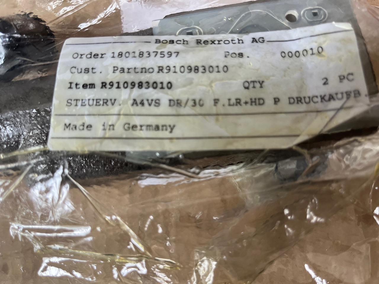 REXROTH Steuerventil A4VS DR/30 R910983010 - Náhradní díly pro Stavební technika: obrázek 2 REXROTH Steuerventil A4VS DR/30 R910983010 - Náhradní díly pro Stavební technika: obrázek 2
