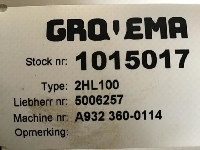 Liebherr 2HL100 - Převodovka: obrázek 3 Liebherr 2HL100 - Převodovka: obrázek 3