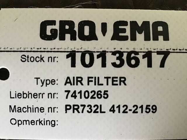 Liebherr Air Filter - Vzdušný filtr: obrázek 4 Liebherr Air Filter - Vzdušný filtr: obrázek 4