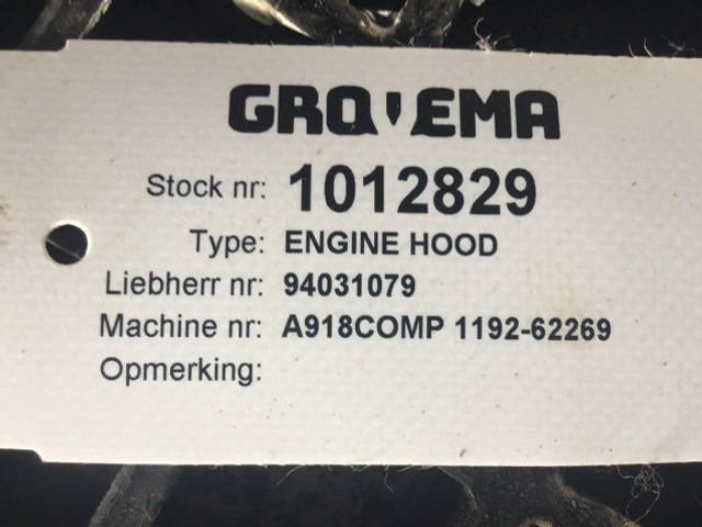 Liebherr Engine Hood - Kapota: obrázek 2 Liebherr Engine Hood - Kapota: obrázek 2