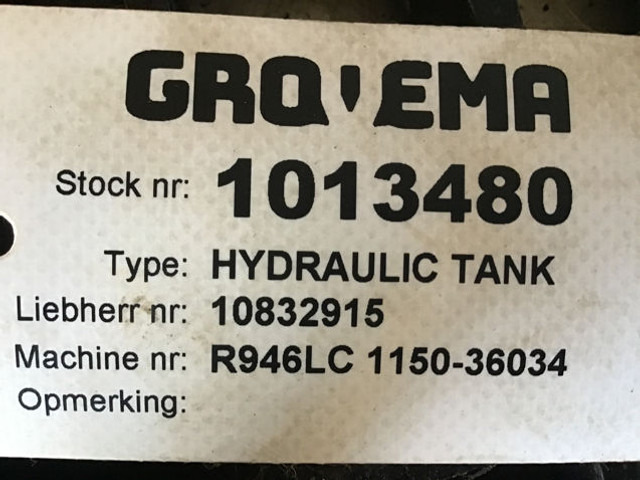 Liebherr Hydraulic Tank - Hydraulická nádrž: obrázek 4 Liebherr Hydraulic Tank - Hydraulická nádrž: obrázek 4