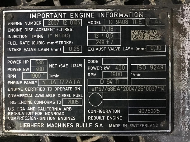 Liebherr Intakepipe - Trubka sání vzduchu: obrázek 3 Liebherr Intakepipe - Trubka sání vzduchu: obrázek 3
