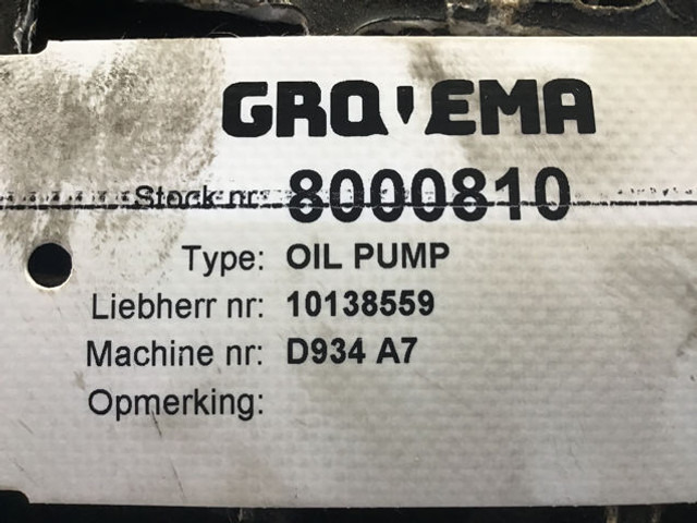 Liebherr Oil Pump - Olejové čerpadlo: obrázek 4 Liebherr Oil Pump - Olejové čerpadlo: obrázek 4