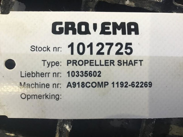 Liebherr Propeller Shaft - Poloosa: obrázek 3 Liebherr Propeller Shaft - Poloosa: obrázek 3