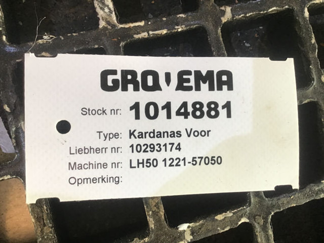 Liebherr Propeller Shaft - Poloosa: obrázek 4 Liebherr Propeller Shaft - Poloosa: obrázek 4