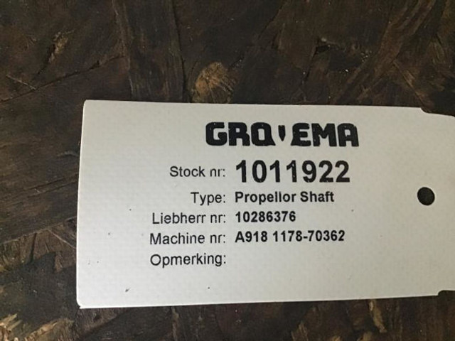 Liebherr Propellor Shaft - Poloosa: obrázek 2 Liebherr Propellor Shaft - Poloosa: obrázek 2