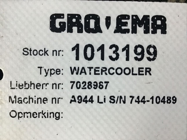 Liebherr Water Cooler - Intercooler: obrázek 4 Liebherr Water Cooler - Intercooler: obrázek 4