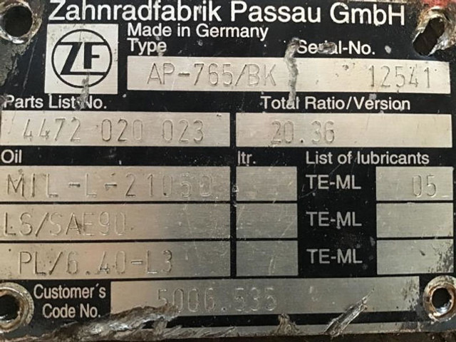 ZF Final Drive - Podvěs: obrázek 5 ZF Final Drive - Podvěs: obrázek 5