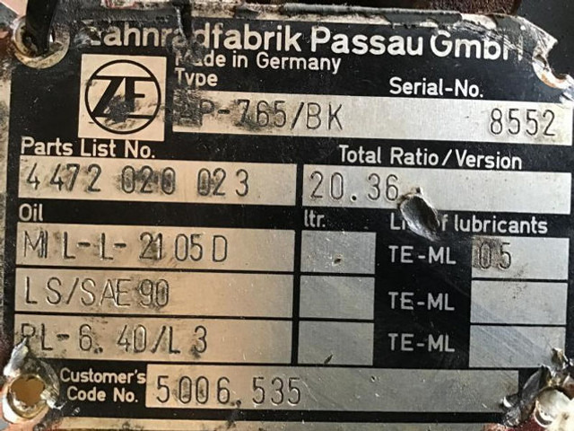 ZF Final Drive - Podvěs: obrázek 4 ZF Final Drive - Podvěs: obrázek 4